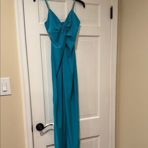 Elegant Teal Evening Gown